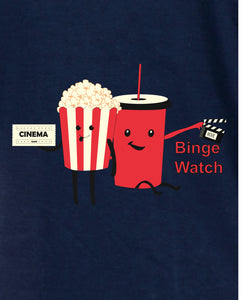 Binge watch Blue T-shirt