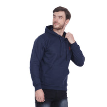 Load image into Gallery viewer, Navy Blue Solid Hooded Sweatshirt