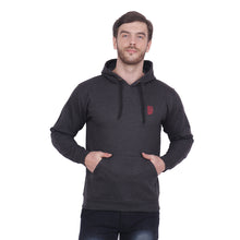 Load image into Gallery viewer, Charcoal Solid Hooded Sweatshirt