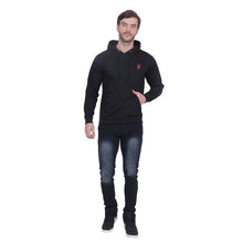 Load image into Gallery viewer, Black Solid Hooded Sweatshirt