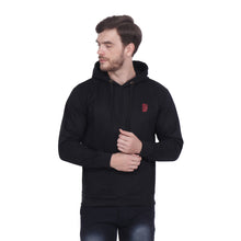 Load image into Gallery viewer, Black Solid Hooded Sweatshirt